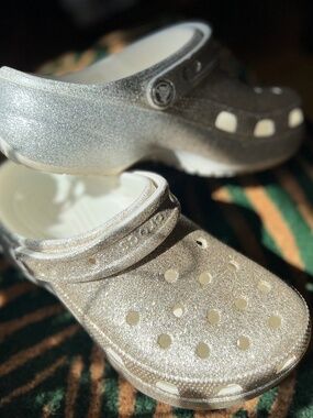 Crocs Women's Classic Platform Clog, Ombre Gold/Silver